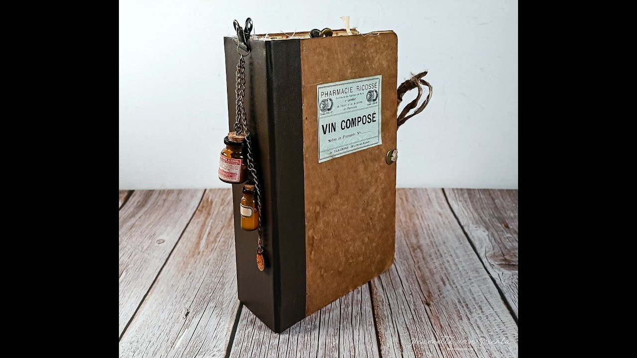 Vintage apothecary notebook junk journal - a flip through video (SOLD)