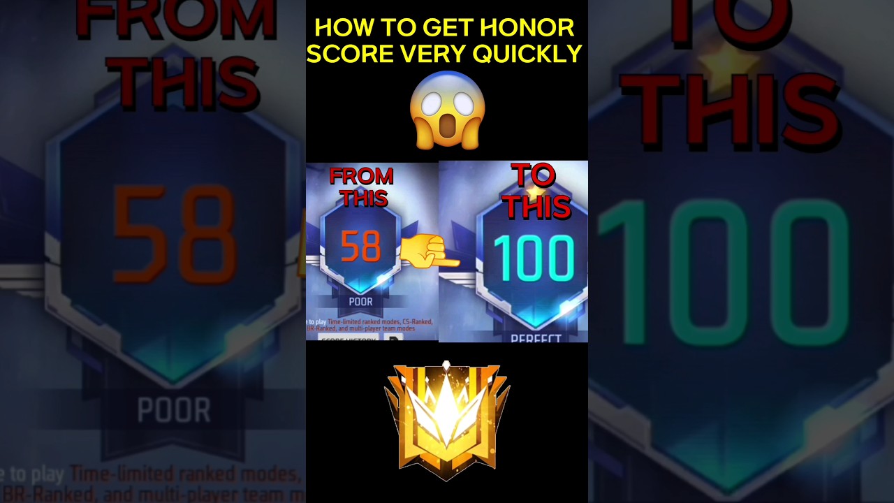 HOW TO INCREASE 10 HONOR SCORE IN 10 SEC 😱||FREE FIRE SECRET TRICK ||#shorts #short