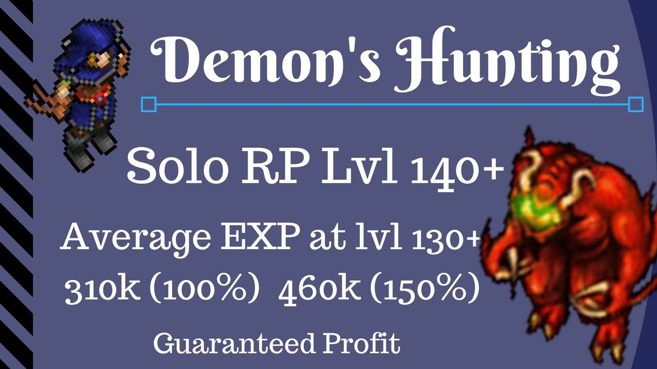 [Tibia] Solo RP Hunting Yalahar & Edron Demons, Bad Exp Great Profit