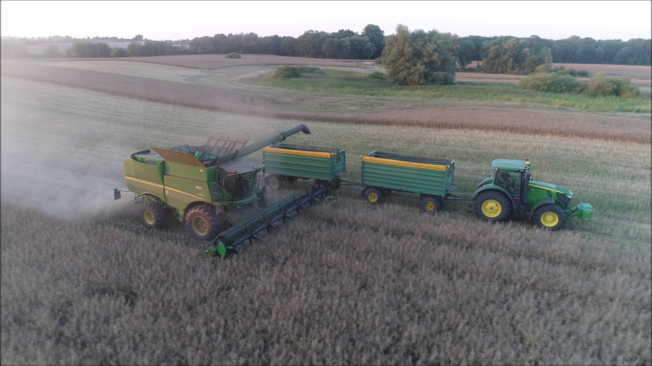 John Deere S 670i Raps Dreschen 2018 Teil 1/2