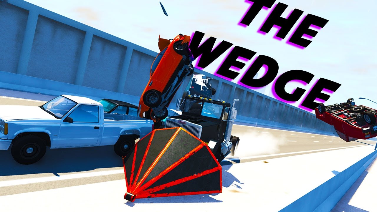 THE WEDGE VS TRAFFIC! - BeamNG Quickies