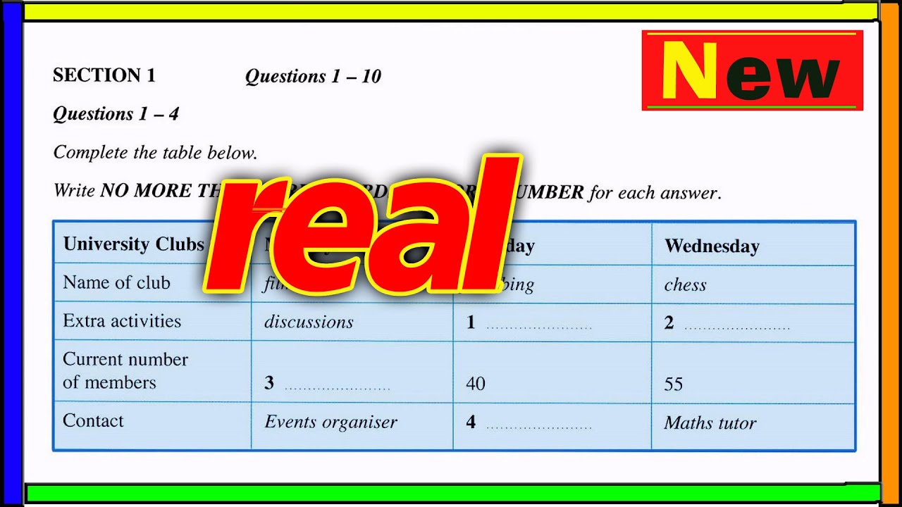 ielts listening practice test 2016 with answers Real Test