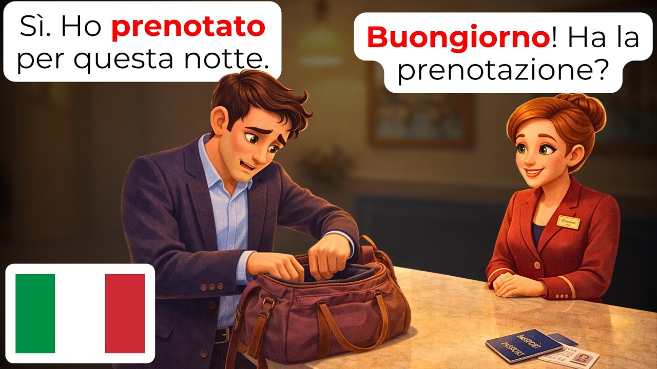 🇮🇹 Learn to Check Into Italian Hotels Like a Local | 15 Beginner Dialogues
