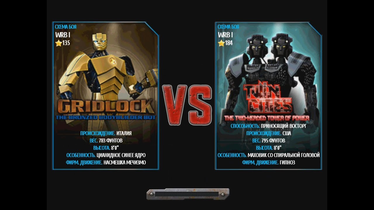 Real Steel WRB Gridlock VS Twin cities