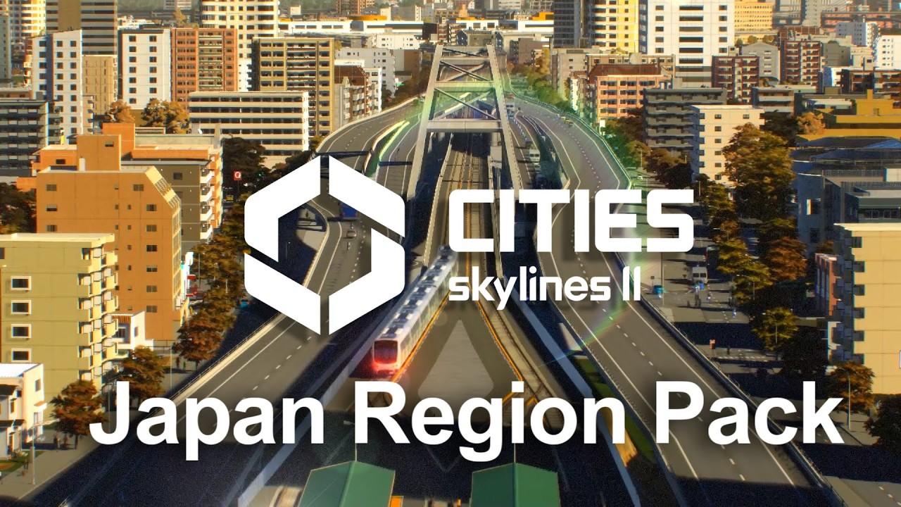 ついに来た！Japan Region Packで作った日本風の都市を鉄道で行く 『 Cities Skylines II / シティーズスカイライン2 』