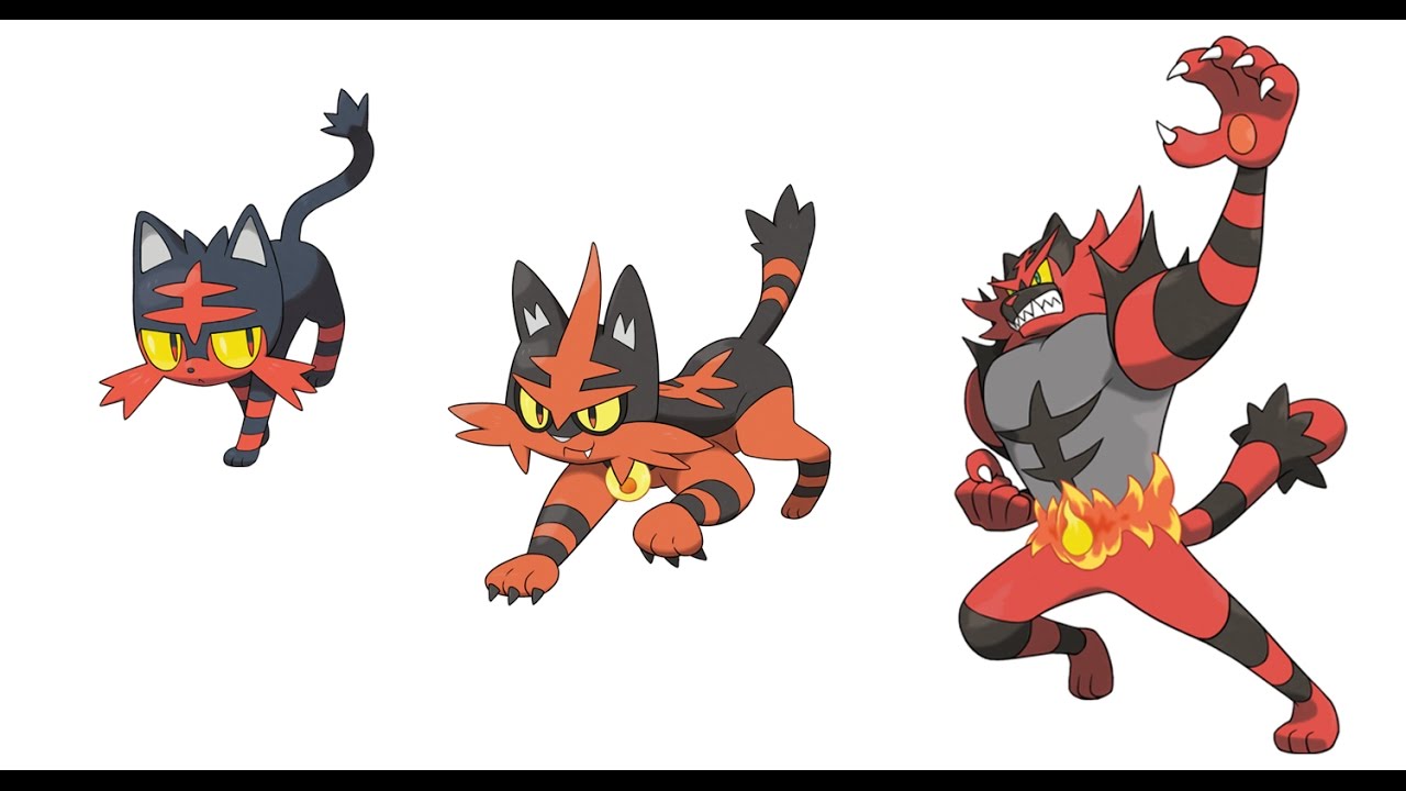 Pok&eacute;mon Sun & Moon - Starter Litten Evolutions