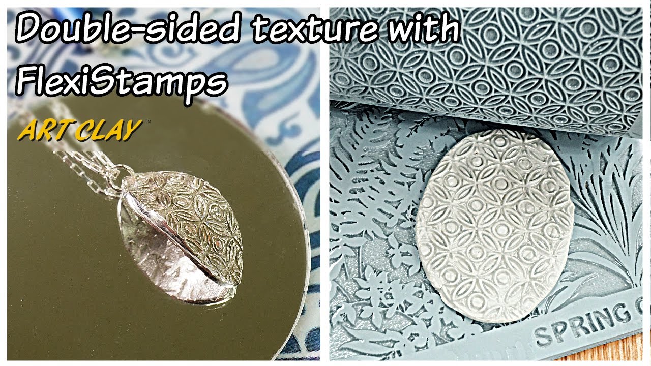 A Double-side Textured Charm using Stamps & Template
