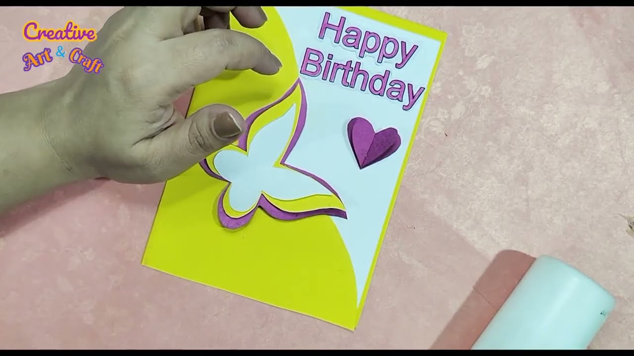 How to make greeting card for birthday | How to make a beautiful birthday card @CreativeArtCraft84