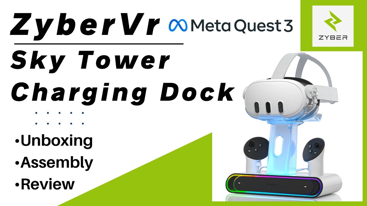 ZyberVR Sky Tower Charging Dock for Meta Quest 3 - Unboxing, Assembly, Review