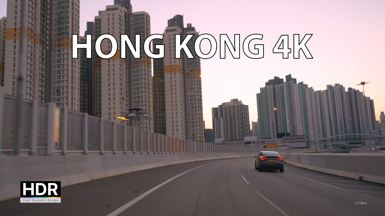 Hong Kong 4K - Skyscraper Sunrise Horizon - Morning Drive