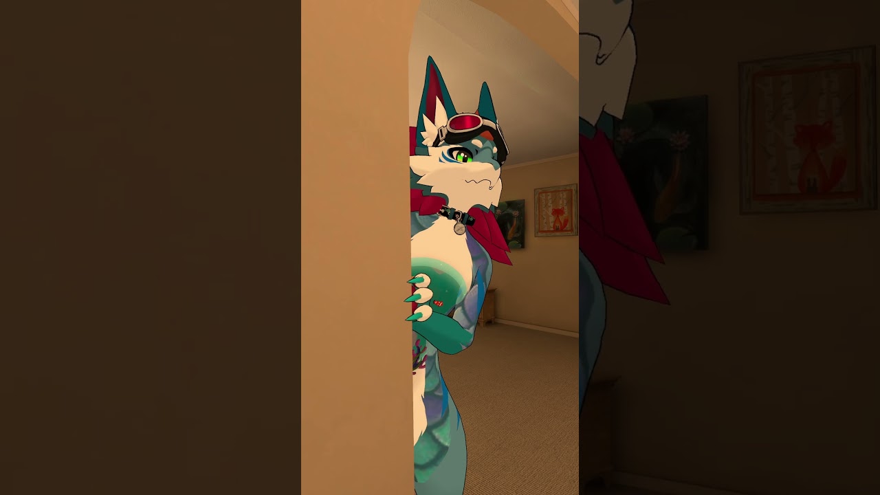 when you leave the door open, and you have a cat #furry #nardodragon #novabeast #mayu #protogen #vrc