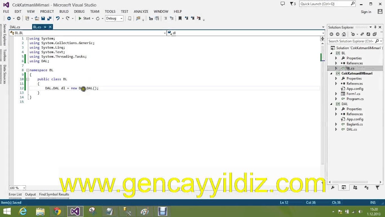 C# - Çok Katmanlı Mimari