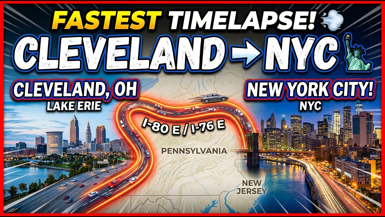 Driving from Cleveland area to New York City (timelapse)