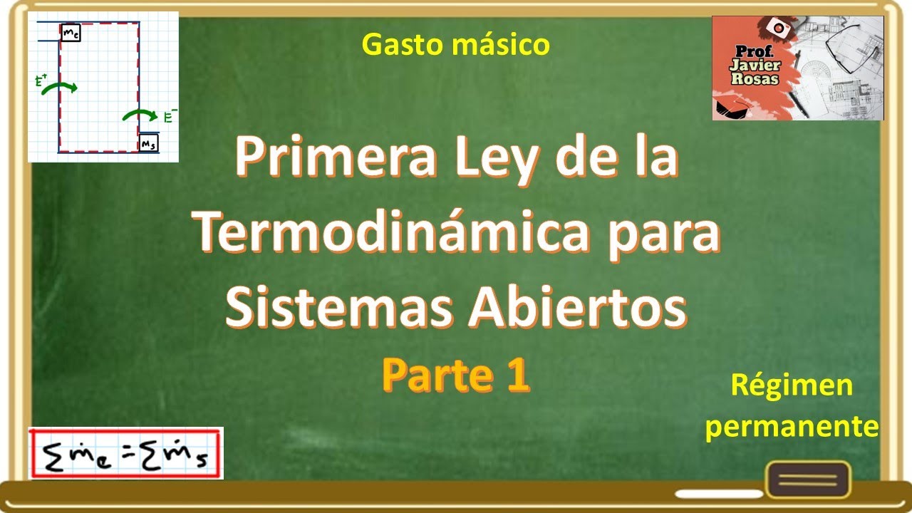 Primera Ley de la Termodinámica para Sistemas Abiertos Parte 1 || Termodinámica