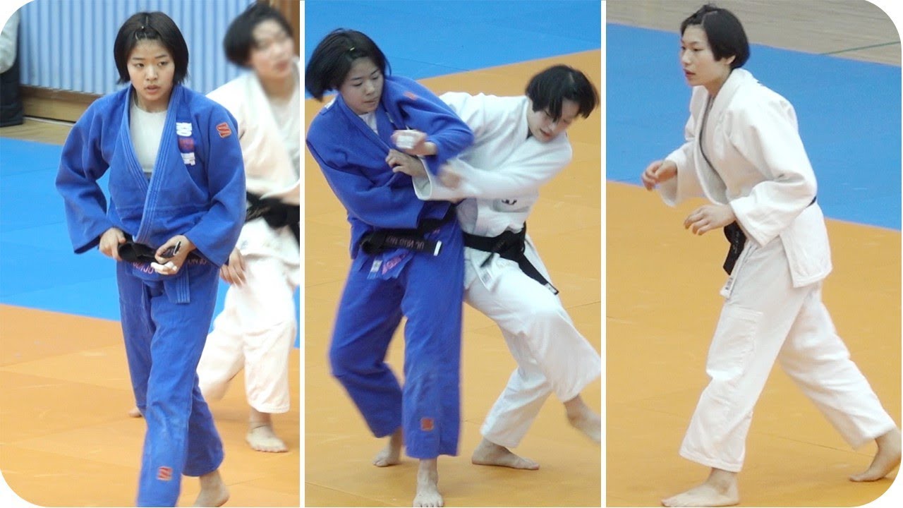 여고부 유도 선수들 대회 모습, 준결승 -63Kg