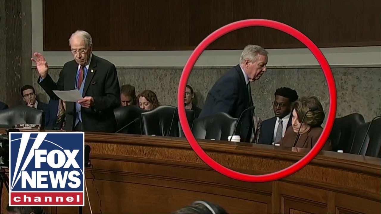 Durbin under fire after WALKING OUT during women&rsquo;s sports testimony