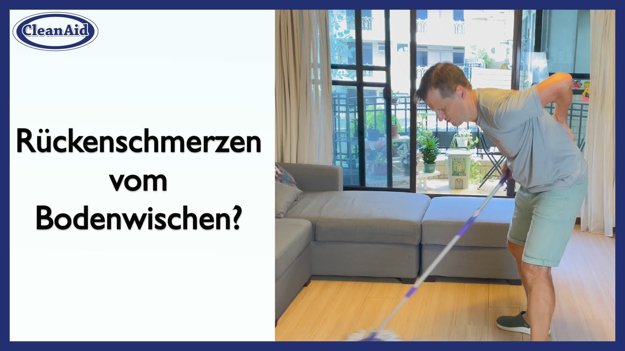 💦 CleanAid FORMOSA 2 Wischmopp-Set ▶ kompakter Eimer & EXTRA langer Stiel [155 cm lang!!] ✅