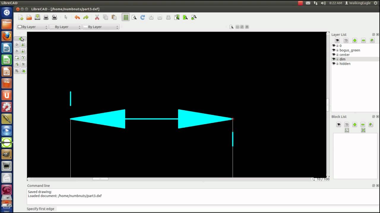 LibreCad Tutorial 4 - Dimensioning -- part 1 of 2