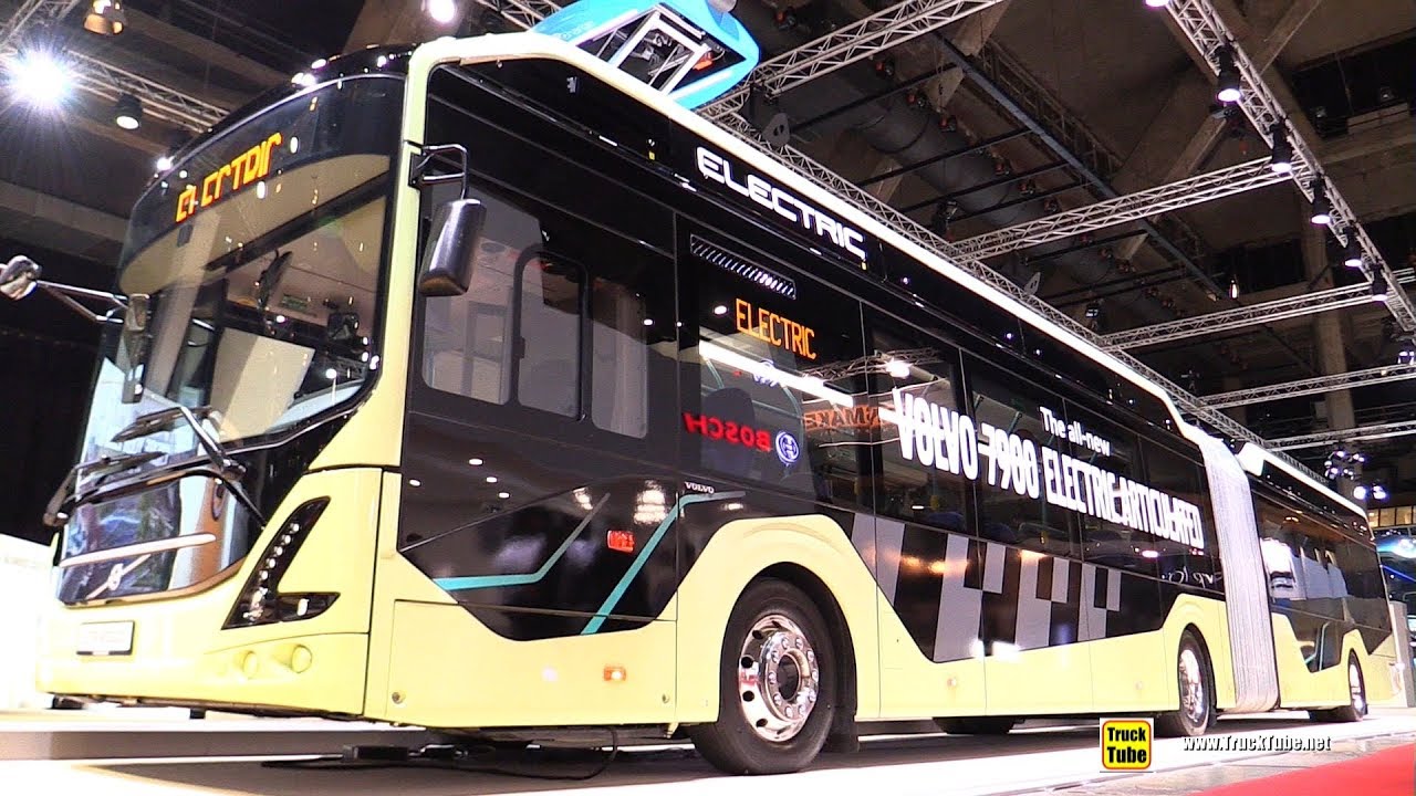 2020 Volvo 7900 Electric Articulated City Bus - Exterior Interior Walkaround