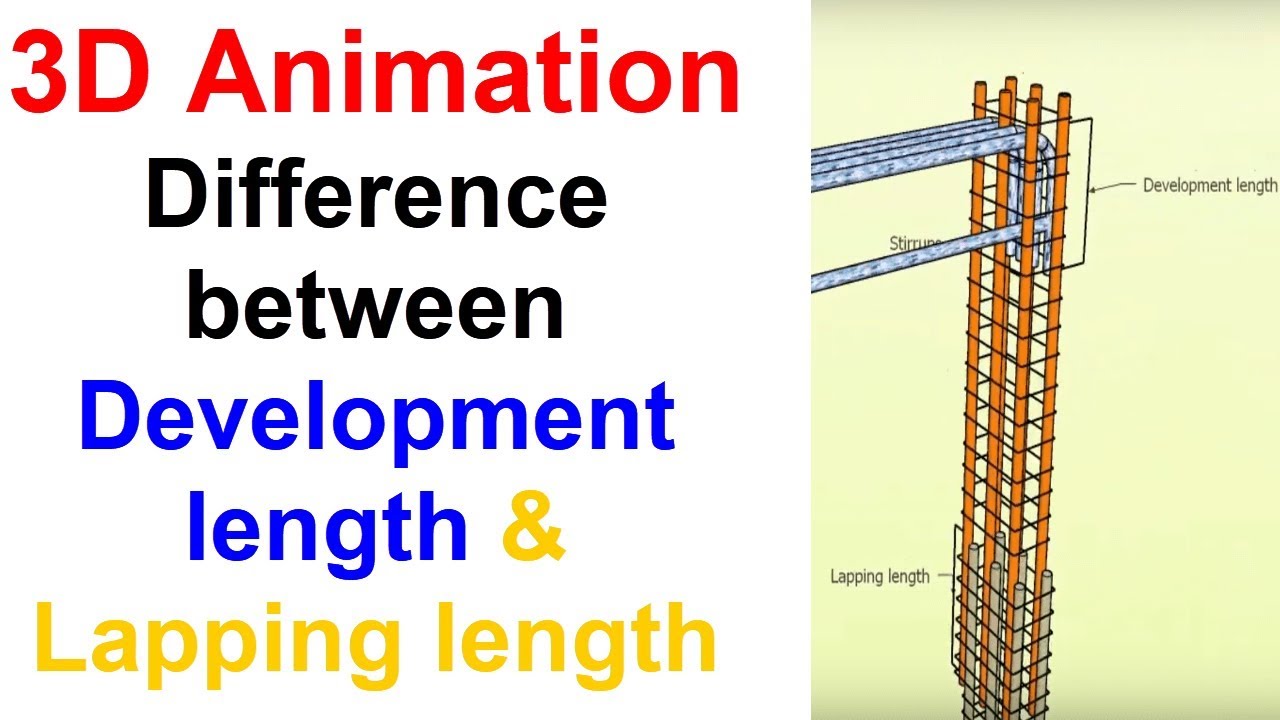 3D Animation || Difference between development length and Lapping length