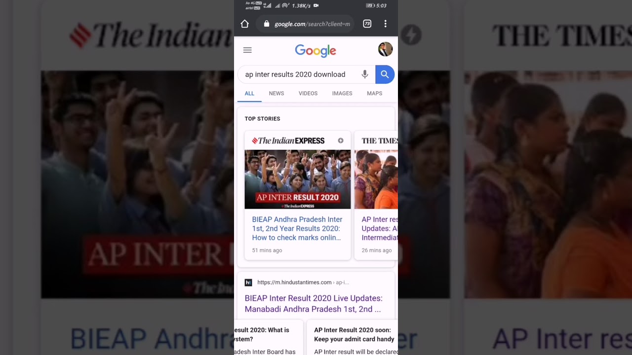 Ap inter results in 2020 how to check inter results in 2020