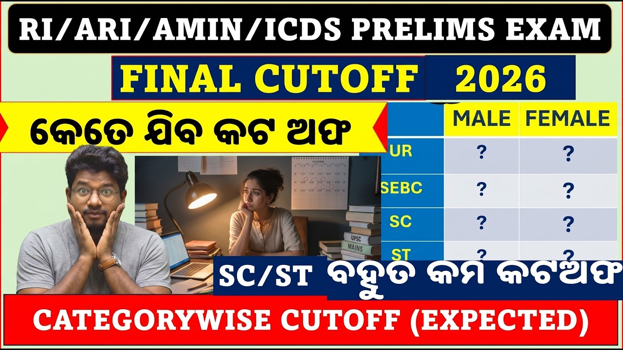 RI/ARI/AMIN/VAW/ICDS CUT OFF 2026/Expected Cut Off/Categorywise #basant_sir 