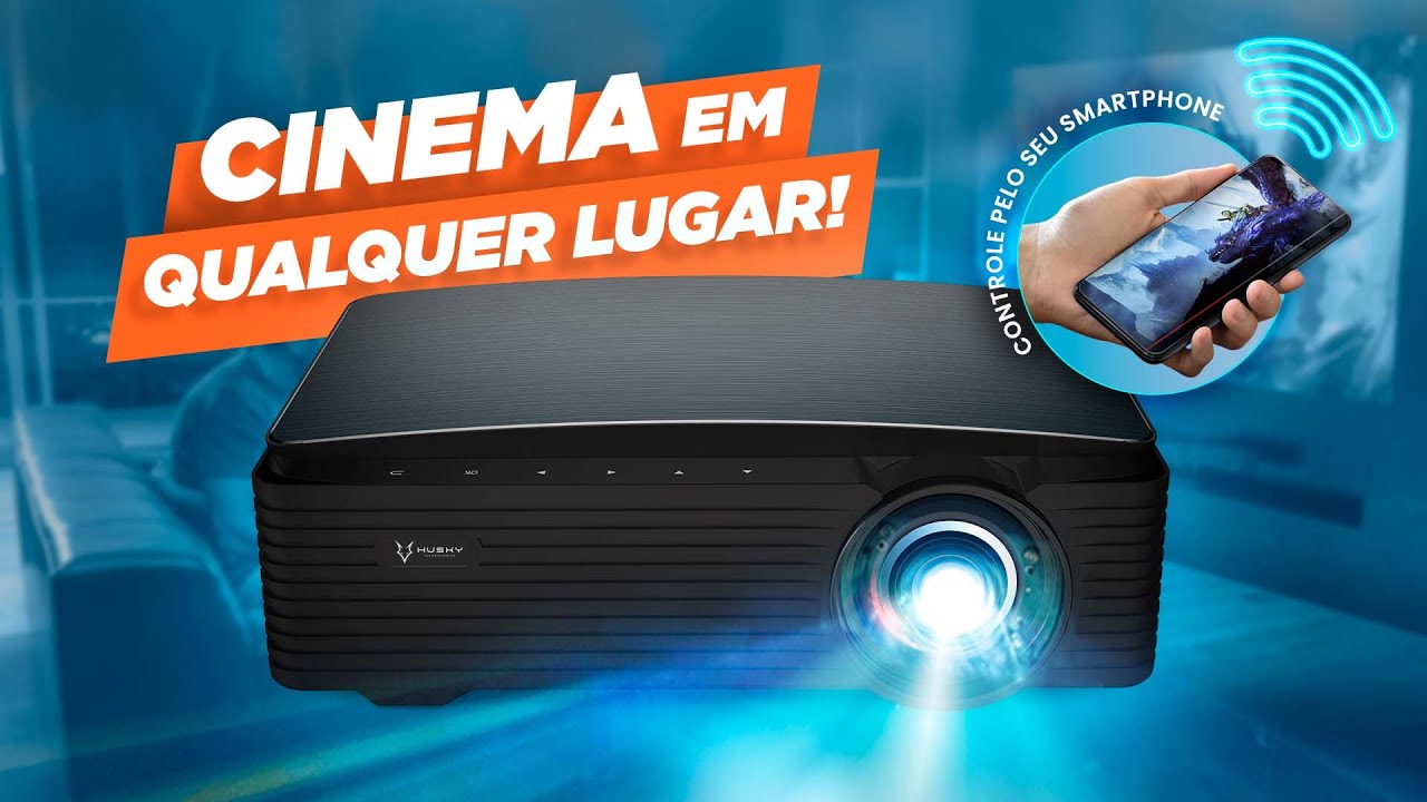 UM CINEMA NA SUA CASA! Novo Projetor de LED Full HD Husky Technologies