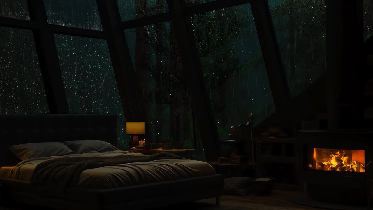 Sleep Time Rain Sounds 🌙 | Deep Rest in Heavy Forest Rain ASMR - Peacefull Soothing