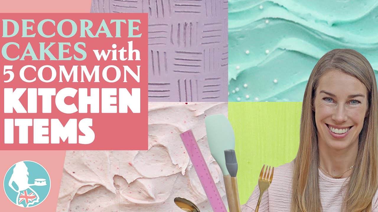 5 UNIQUE Cake Designs Using COMMON Kitchen Items