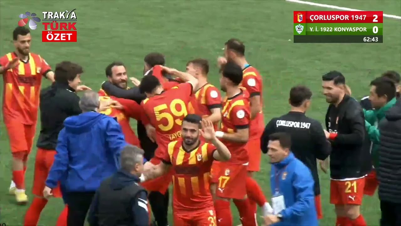 ÇORLUSPOR 1947 - 1922 KONYASPOR MAÇI GENİŞ ÖZETİ