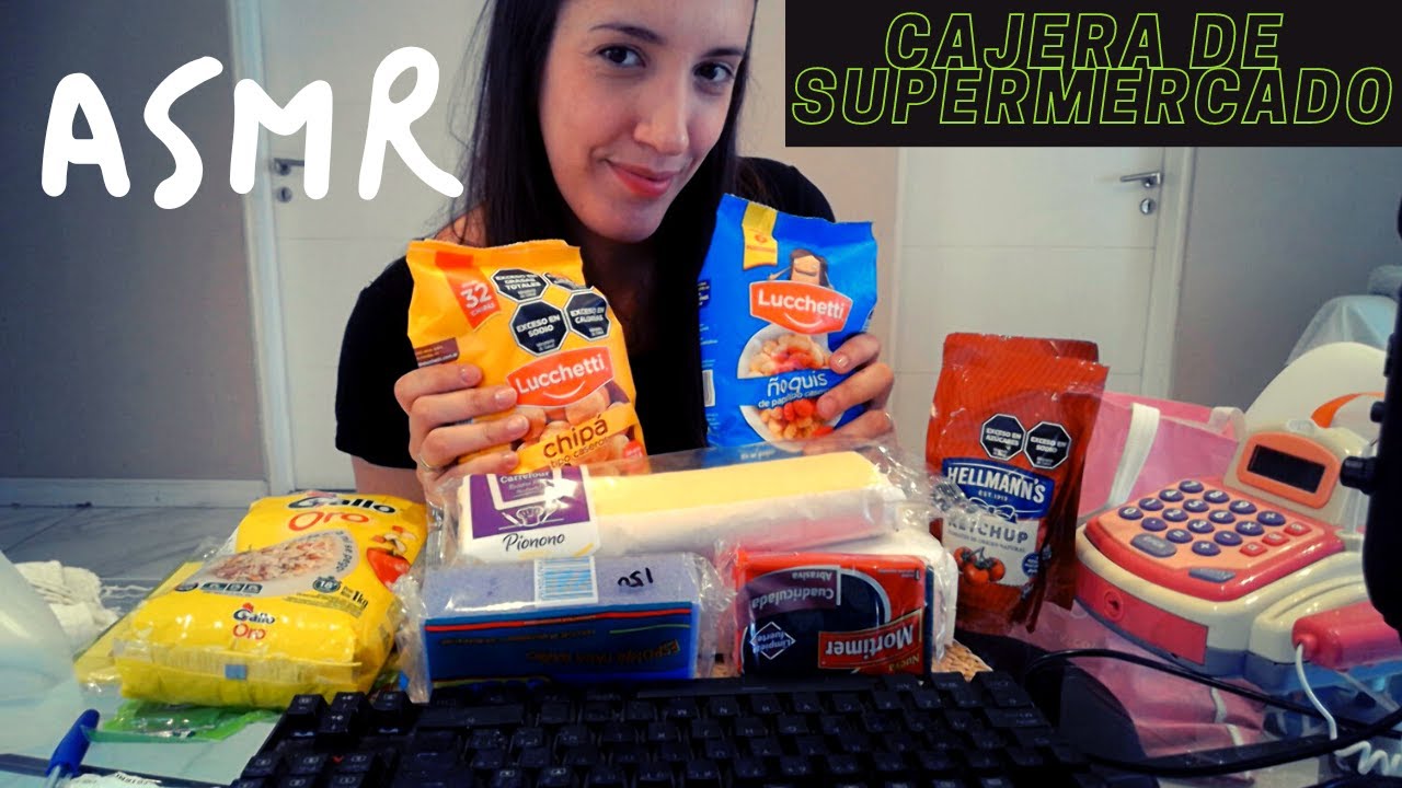 ASMR en español - Cajera de Supermercado - para dormir en 20 minutos soft spoken