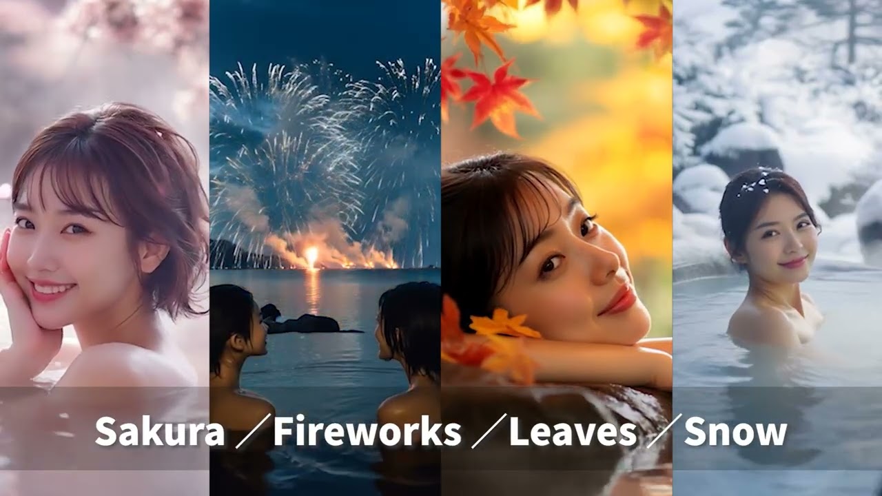 AI Gallery -Onsen- Steam & Serenity &times; AI Beauties ★ Official Short FHD