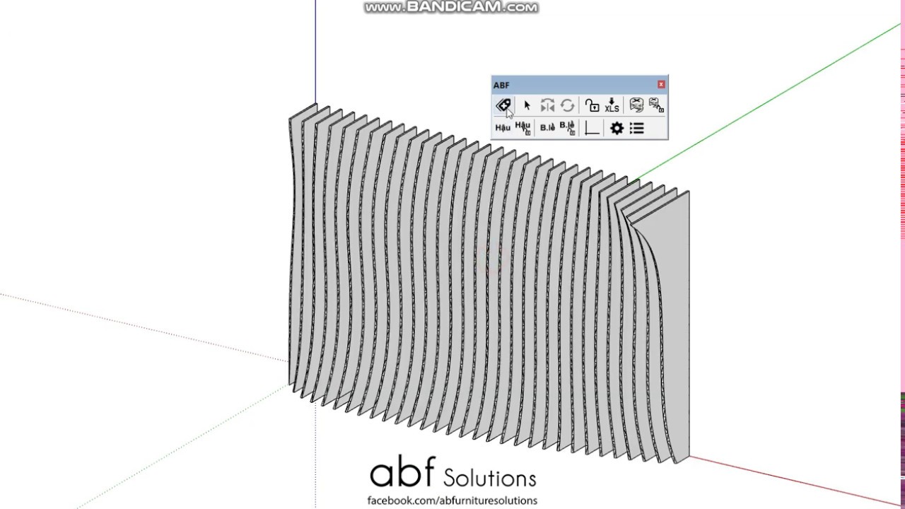 Undulating Wall in SketchUp Plugin ABF solutions Flat & Label
