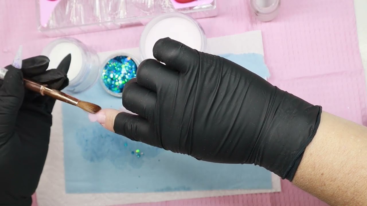 U&ntilde;as Coffin con Glitter encapsulado
