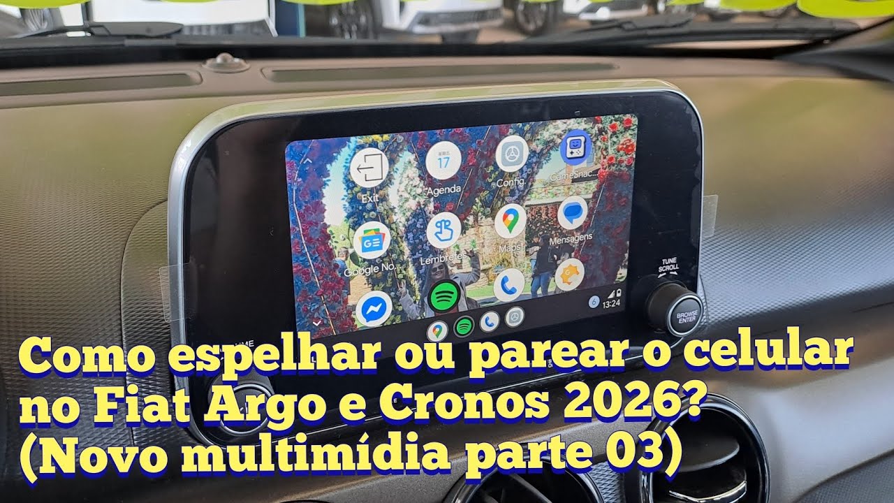Como espelhar ou parear o celular no novo multimídia da Fiat? 