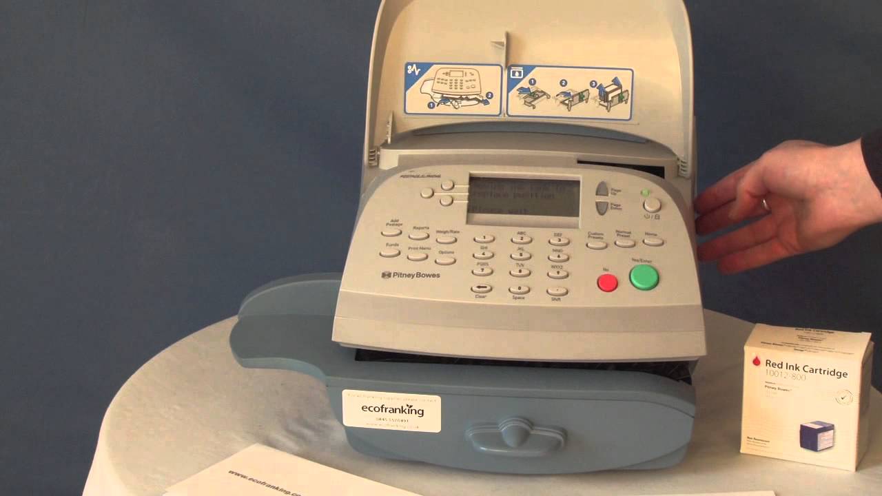How to change a Pitney Bowes DM100i Franking Machine Ink Cartridge