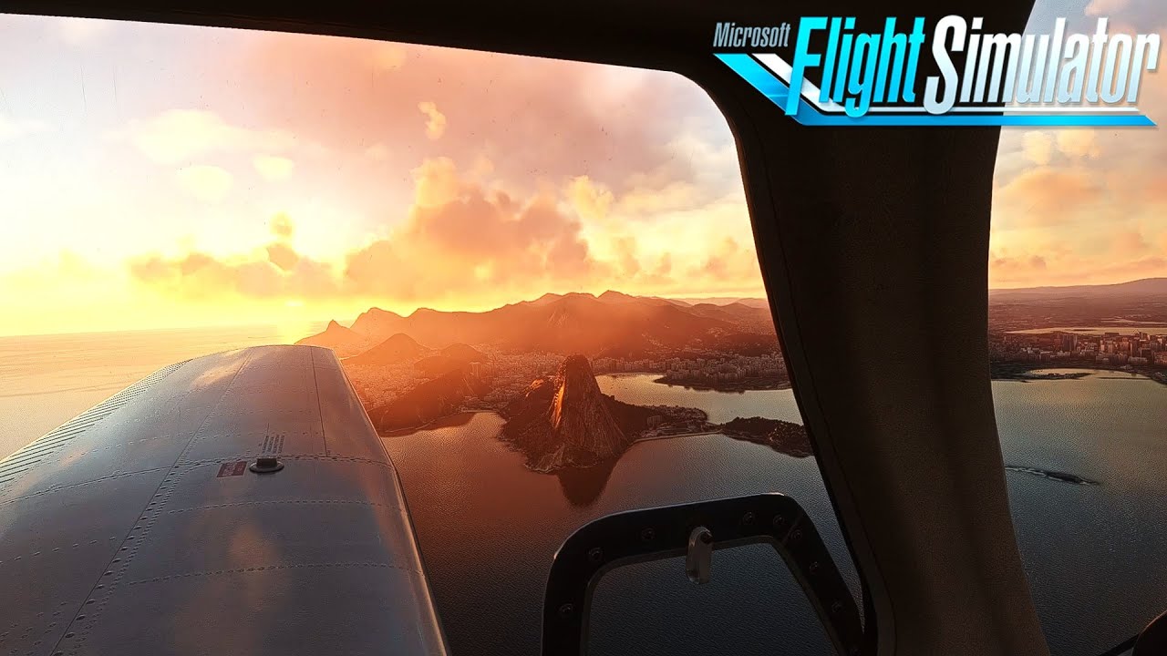 Pouso com Linda Tarde em SBRJ (Santos Dumont) |  Microsoft Flight Simulator