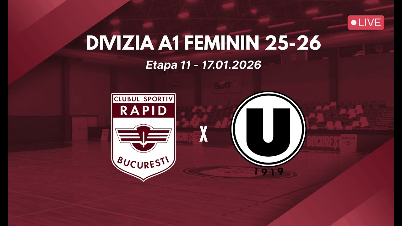 🇱🇻 LIVE | CS Rapid București 🆚 CS U Cluj | Divizia A1 feminin 25-26