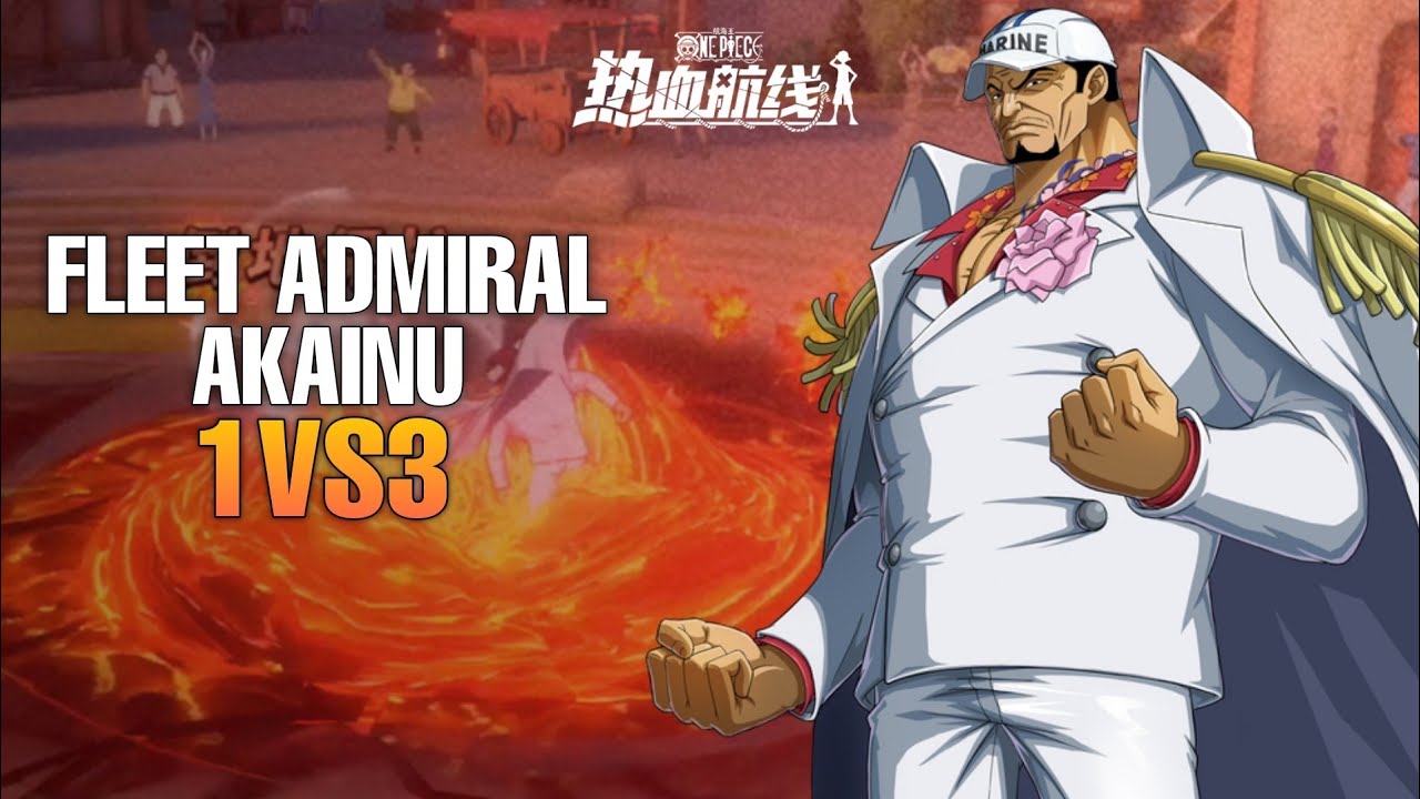 BRUTAL ‼️FLEET ADMIRAL AKAINU 1VS3 PVP GAMEPLAY - One Piece Fighting Path