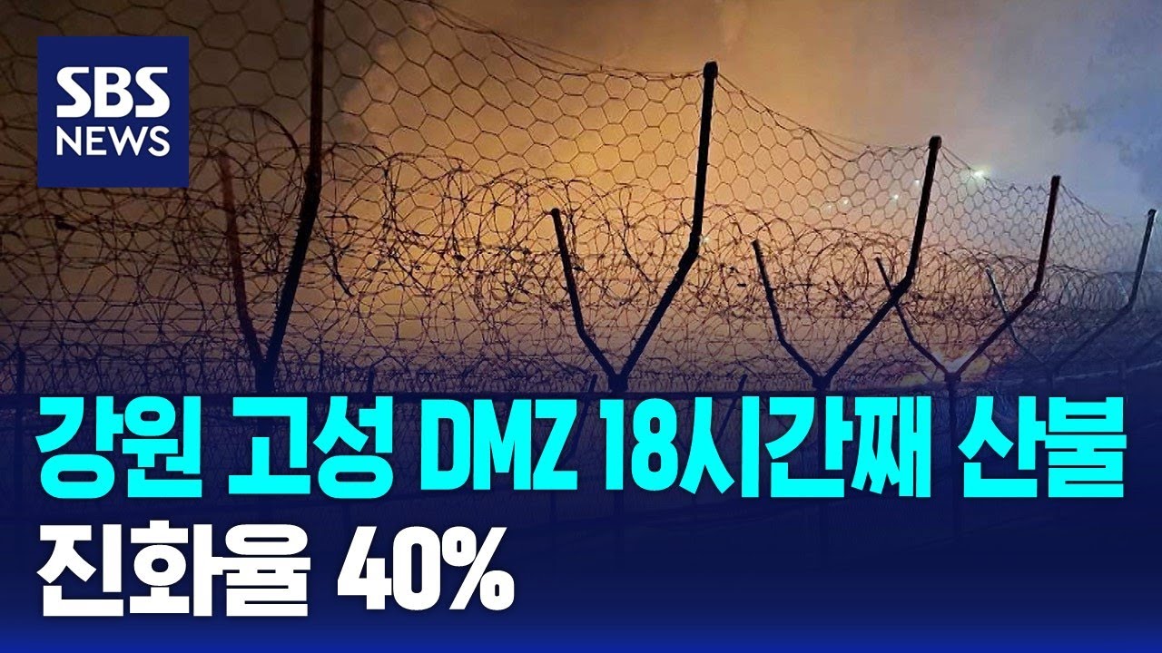 강원 고성 DMZ 18시간째 산불…진화율 40% / SBS