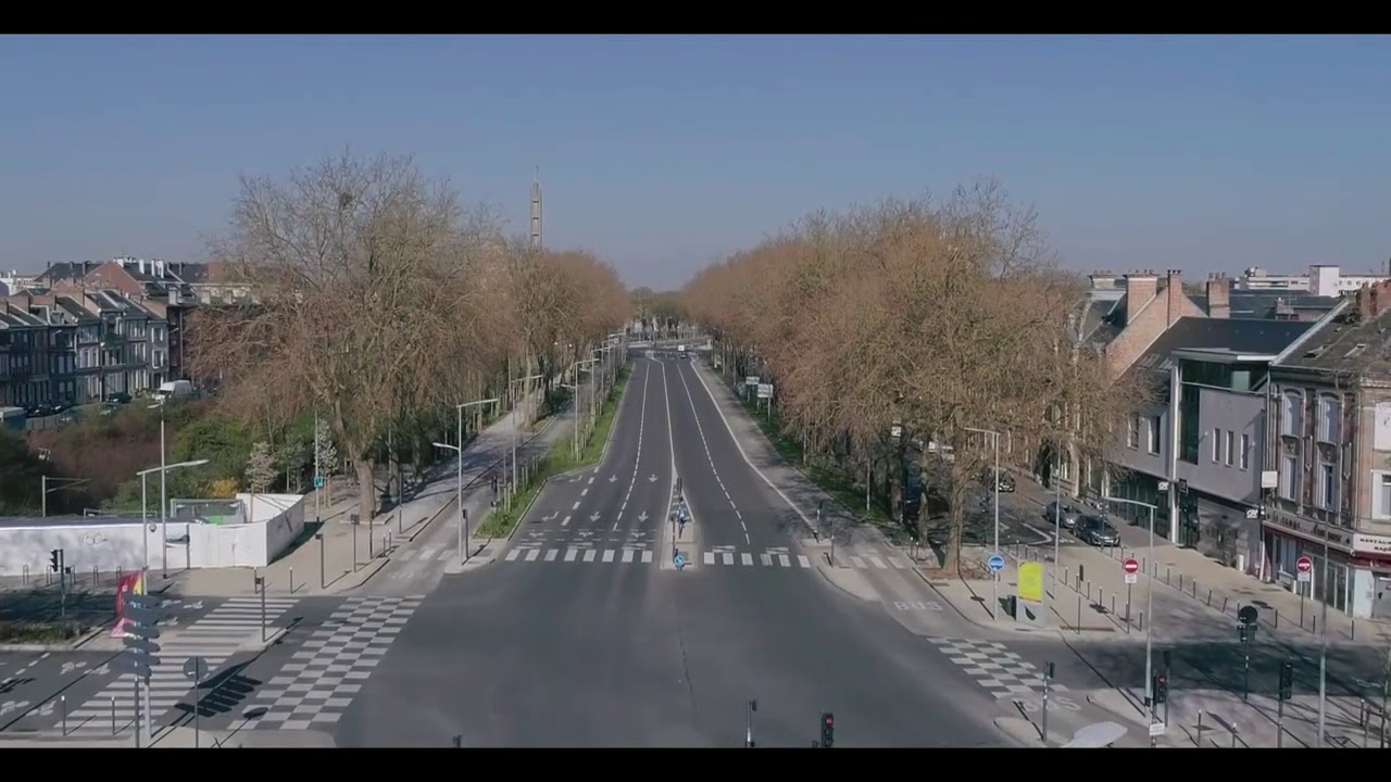 Amiens pendant le confinement vu du ciel 2020