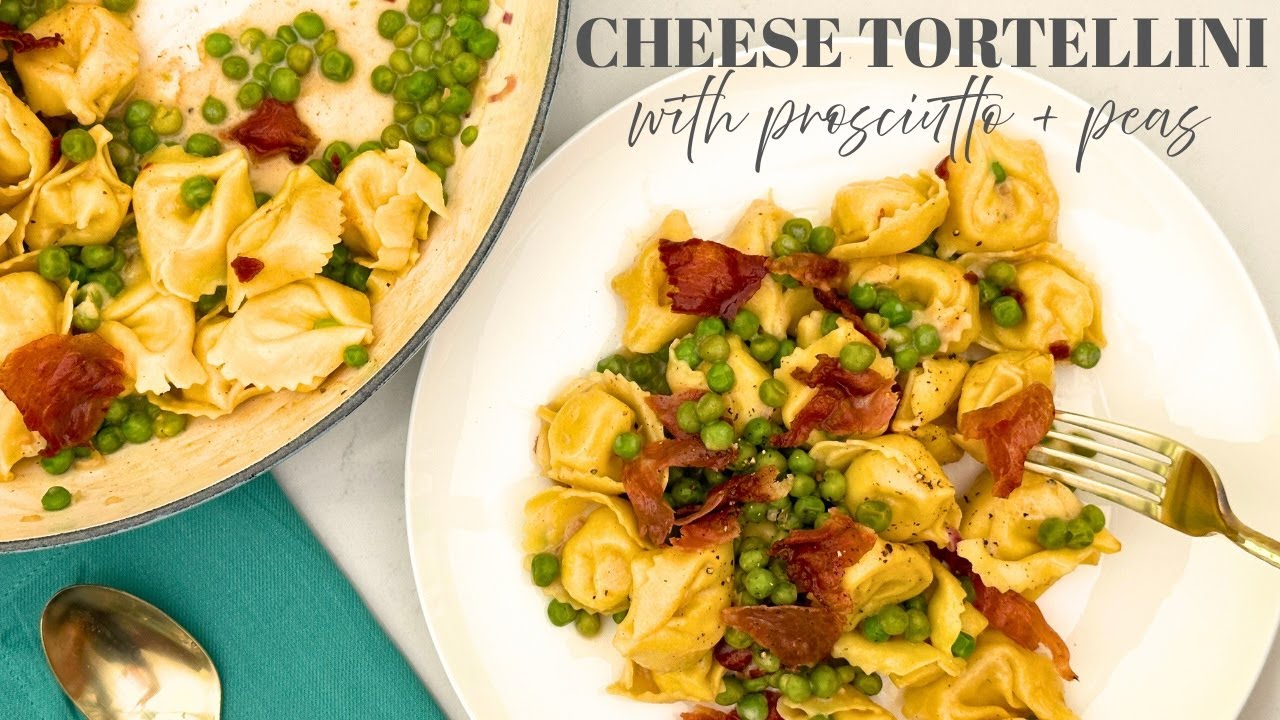 Cheese Tortellini with Prosciutto and Peas | Quick, Easy and Cozy One-Pot Recipe