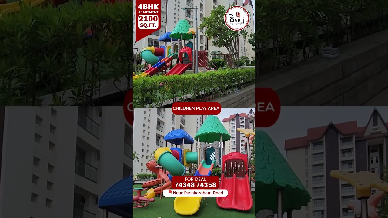 4 BHK Apartments Sell In Rajkot | 2100 SQ. FT. | Near Pushkardham Road | #realestate #rajkot #4bhk