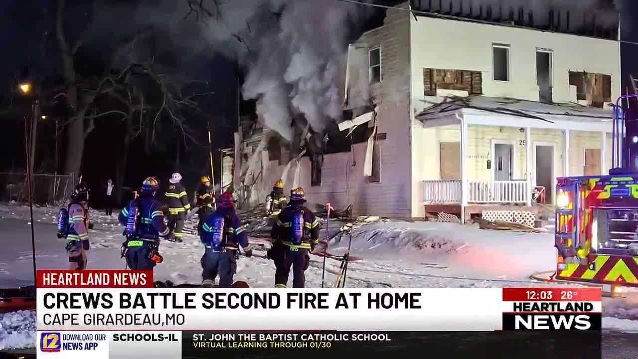Crews battle another fire at Cape Girardeau home