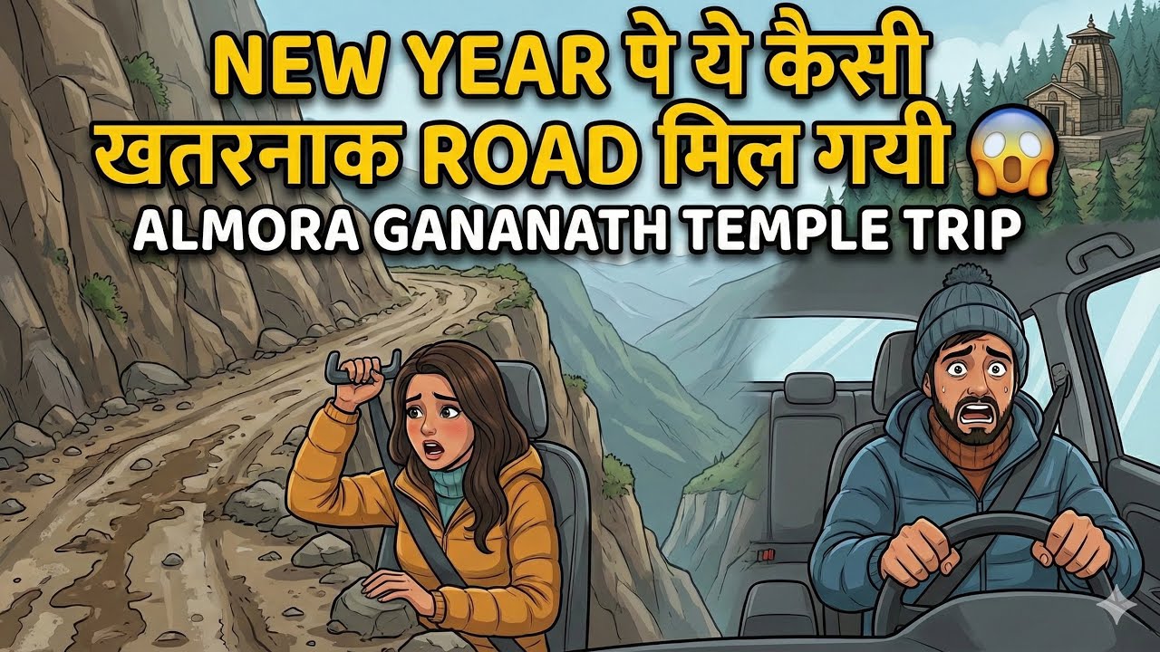 नये साल पर बीच रास्ते में फंसी हमारी Car? 😭 Gananath Temple Almora Trip Gone Wrong | NEW YEAR 2026
