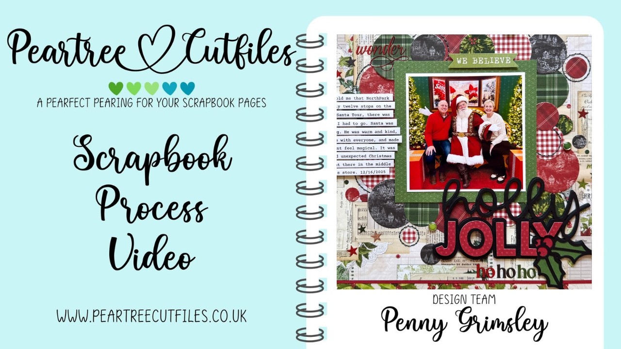 Процесс создания скрапбука | Одна страница | &laquo;Holly Jolly&raquo; | Peartree Cutfiles + Simple Stories |...