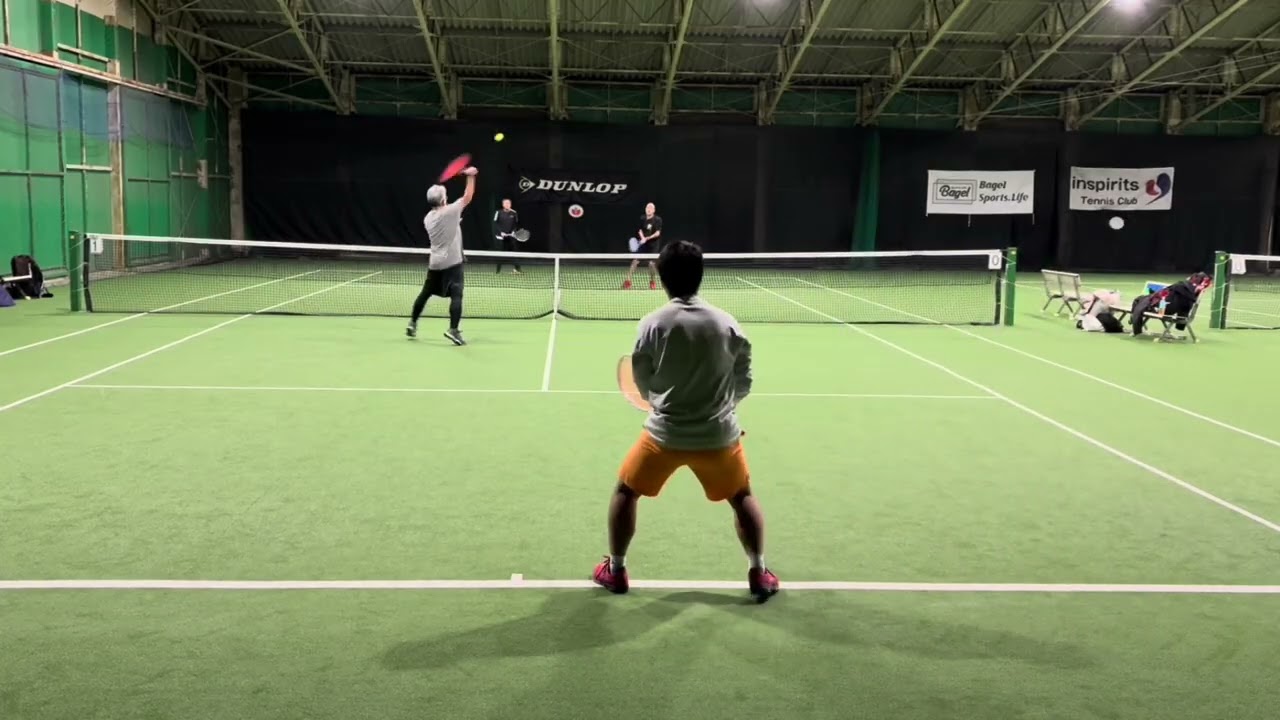 【Tennis-doubles】インスピリッツ宮澤盛男出場ダブルス大会にテニスのヒザ神さんと挑戦！ラストは優勝者とエキシビ