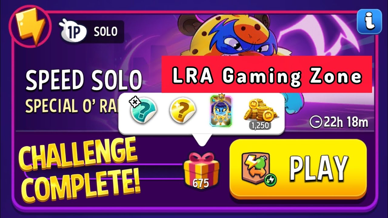 Match Masters Special O'rama Speed ​​Solo Challenge 675 Score | LRA Gaming Zone