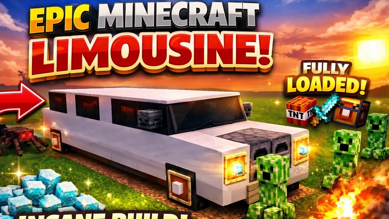 Как построить в Minecraft невероятный роскошный лимузин! 🚗💎 (Ультимативный автомобиль из редстоуна)