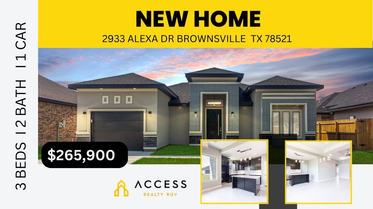 2933 Alexa Dr | Brownsville Tx | 3 beds 2 baths | one car garage